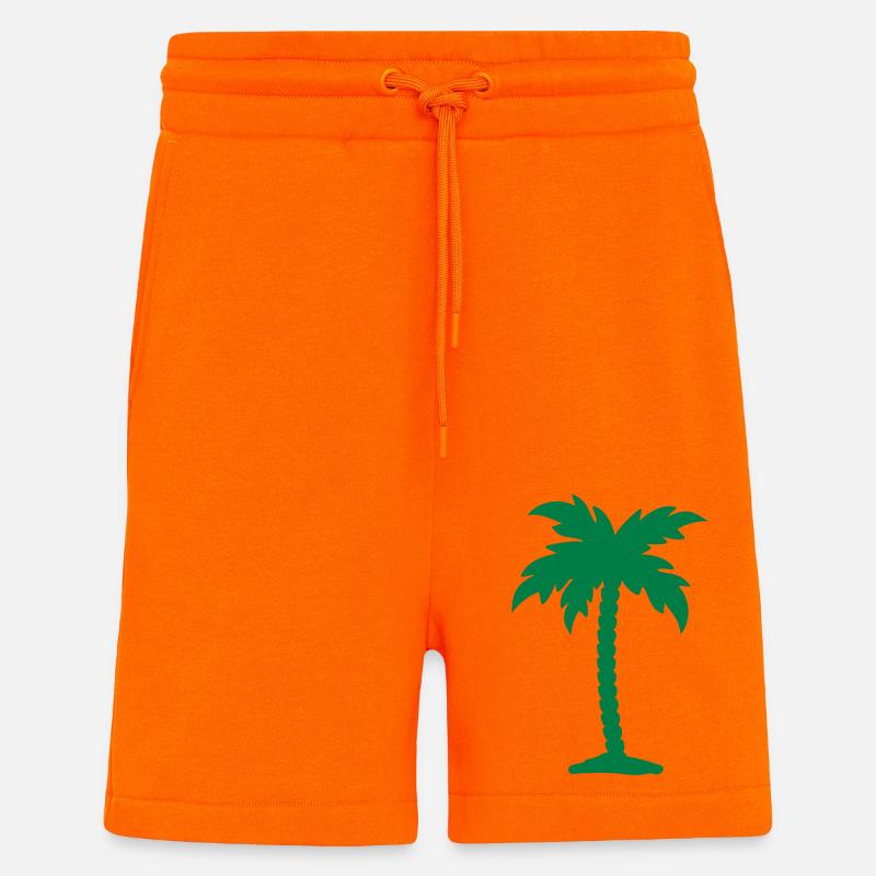 palm tree - Shorts - made by SPREAD - SUNSET ORANGE