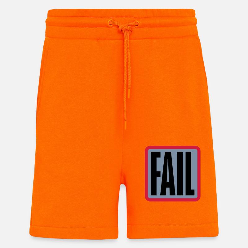 Button Fail Logo - Shorts - made by SPREAD - SUNSET ORANGE