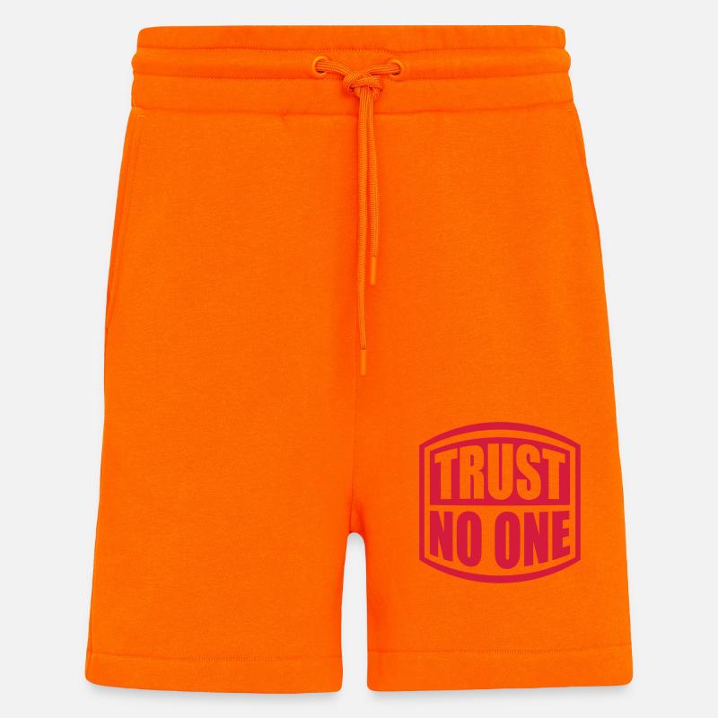 trust no one Zitat - Shorts - made by SPREAD - SUNSET ORANGE