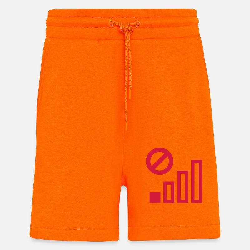 Couverture d’une mauvaise connexion cellulaire - Short bio décontracté fabriqué en UE - SUNSET ORANGE