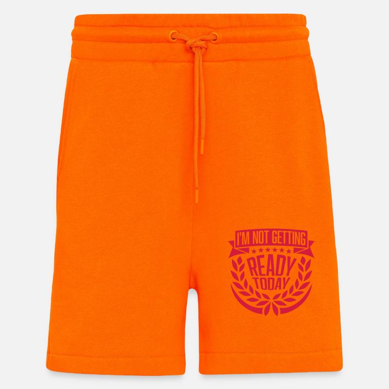 ne pas se préparer aujourd’hui - Short bio décontracté fabriqué en UE - SUNSET ORANGE