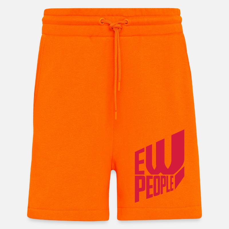 ew people citation drôle - Short bio décontracté fabriqué en UE - SUNSET ORANGE