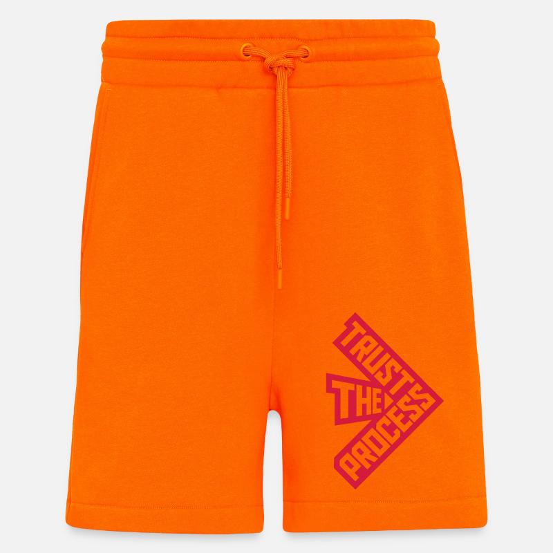 faire confiance au processus Devis - Short bio décontracté fabriqué en UE - SUNSET ORANGE