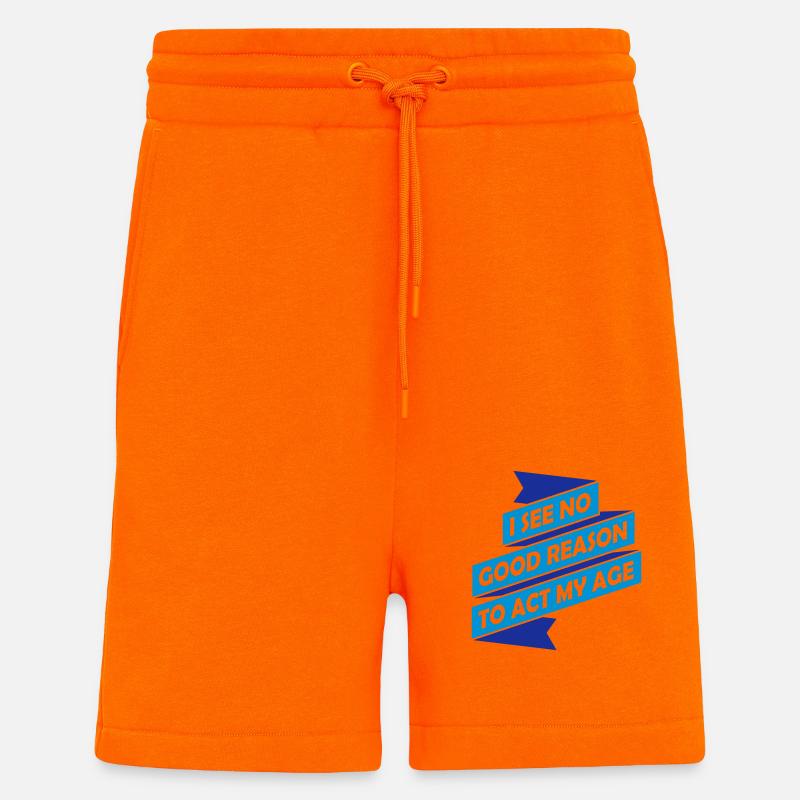 pour agir à mon âge - Short bio décontracté fabriqué en UE - SUNSET ORANGE