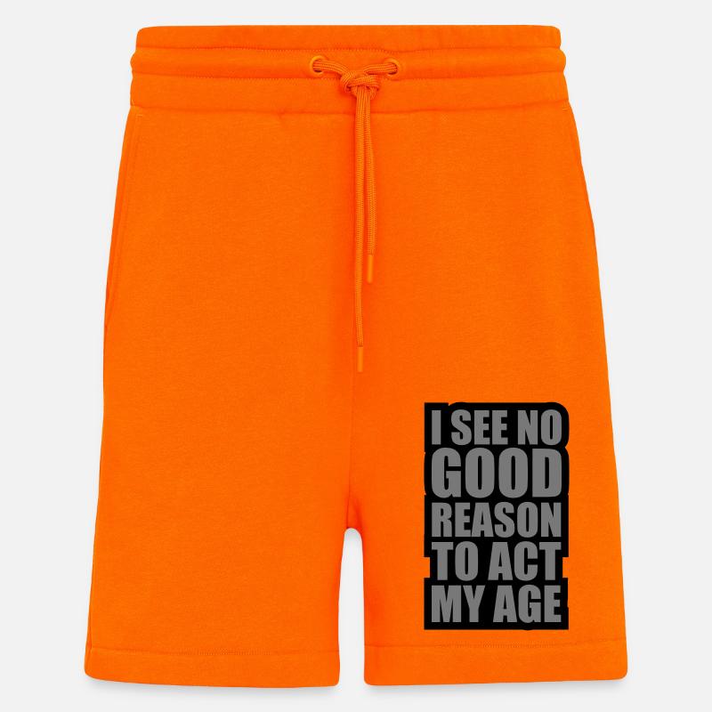 pour agir à mon âge - Short bio décontracté fabriqué en UE - SUNSET ORANGE