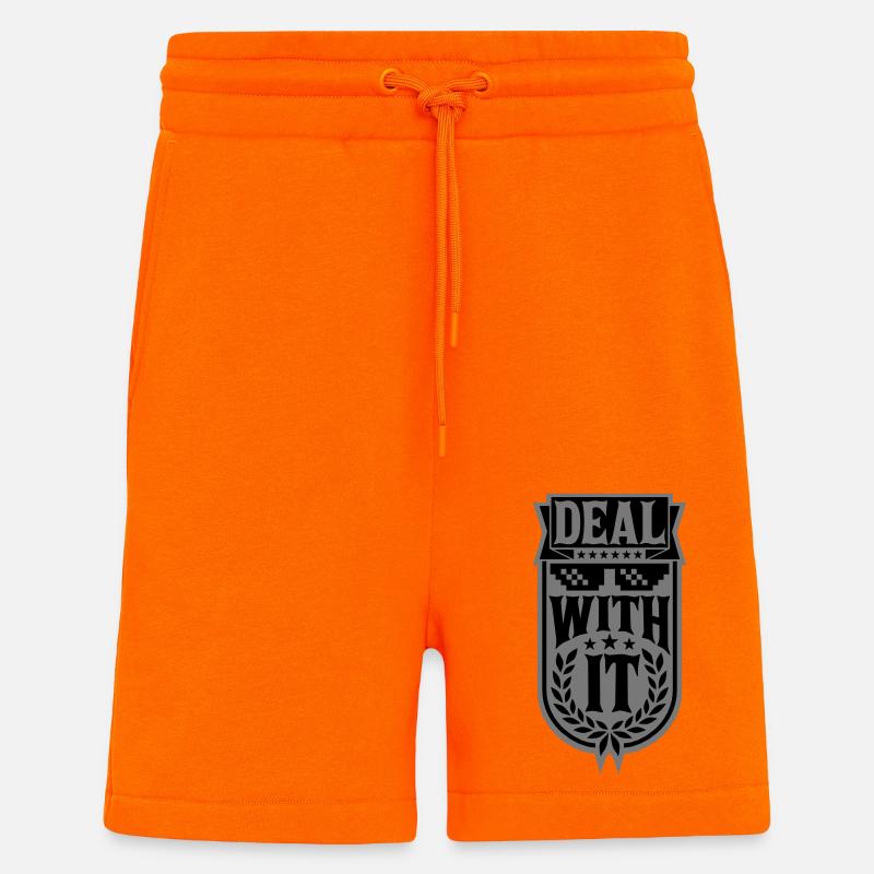 Bannière Traitez-le - Short bio décontracté fabriqué en UE - SUNSET ORANGE