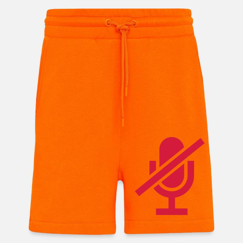 Mute Switch Microphone - Shorts - made by SPREAD - SUNSET ORANGE