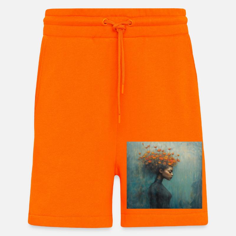 Psychisches Wohlbefinden - Sein - Shorts - made by SPREAD - SUNSET ORANGE