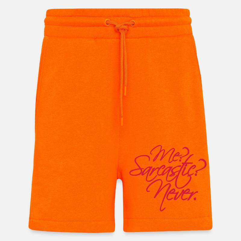 moi sarcastique ne cite jamais - Short bio décontracté fabriqué en UE - SUNSET ORANGE