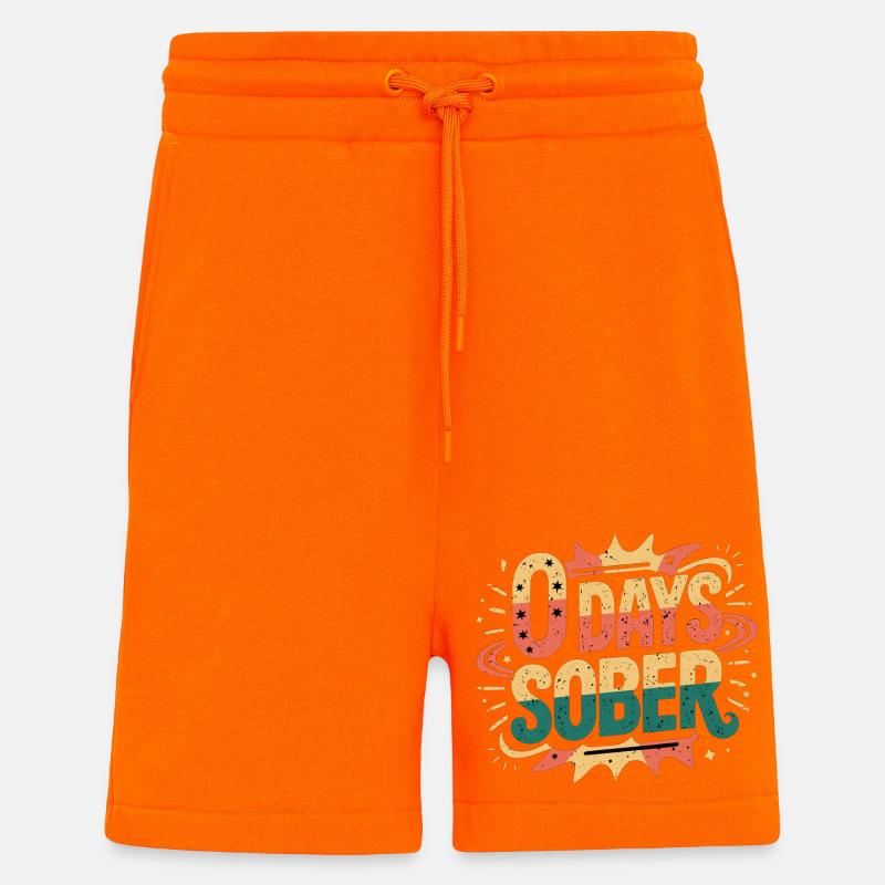 0 Days Sober 16 - Shorts - made by SPREAD - SUNSET ORANGE