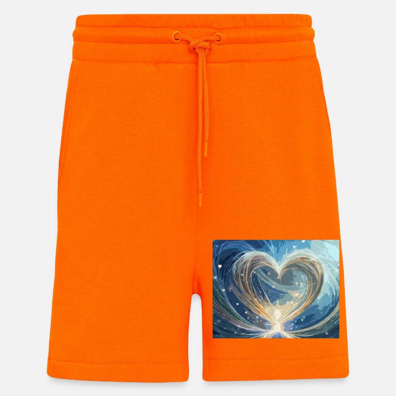 Cœur d’eau et de lumière - Short bio décontracté fabriqué en UE - SUNSET ORANGE