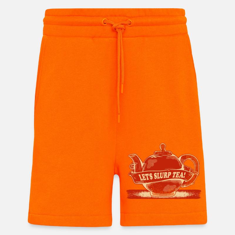 Rote Teekanne Teezeit - Shorts - made by SPREAD - SUNSET ORANGE