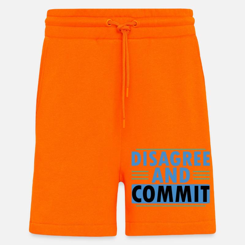 Disagree And Commit - Shorts - made by SPREAD - SUNSET ORANGE