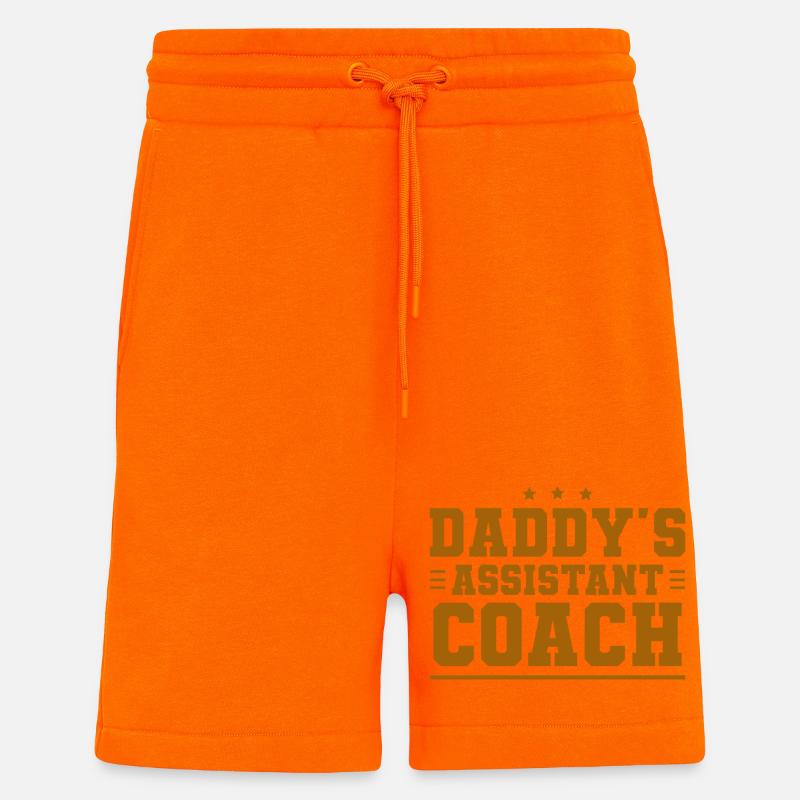 Daddy's Assistant Coach - Shorts - made by SPREAD - SUNSET ORANGE