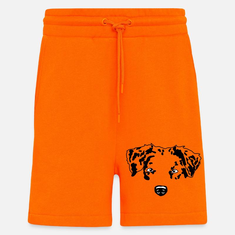 Berger australien minimal chien Aussie - Short bio décontracté fabriqué en UE - SUNSET ORANGE