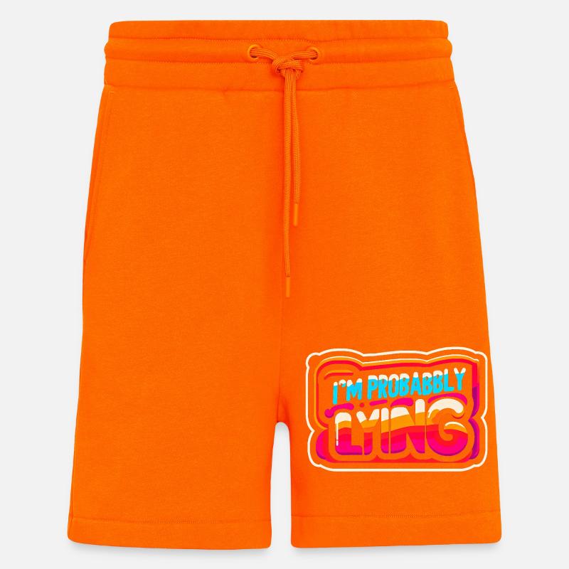 I'm Probably Lying 12 - Shorts - made by SPREAD - SUNSET ORANGE