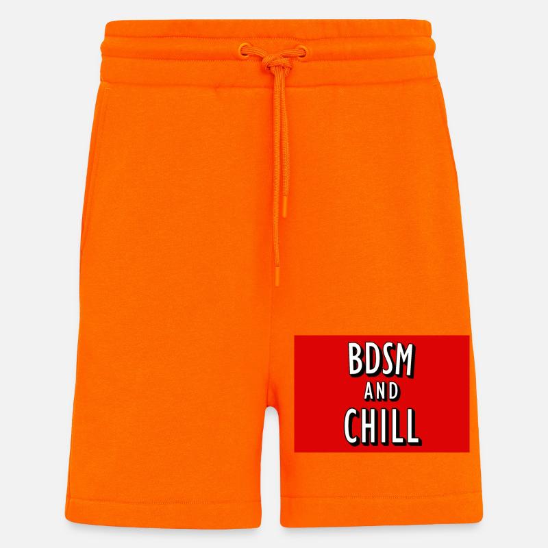 BDSM and Chill posters - Shorts - made by SPREAD - SUNSET ORANGE