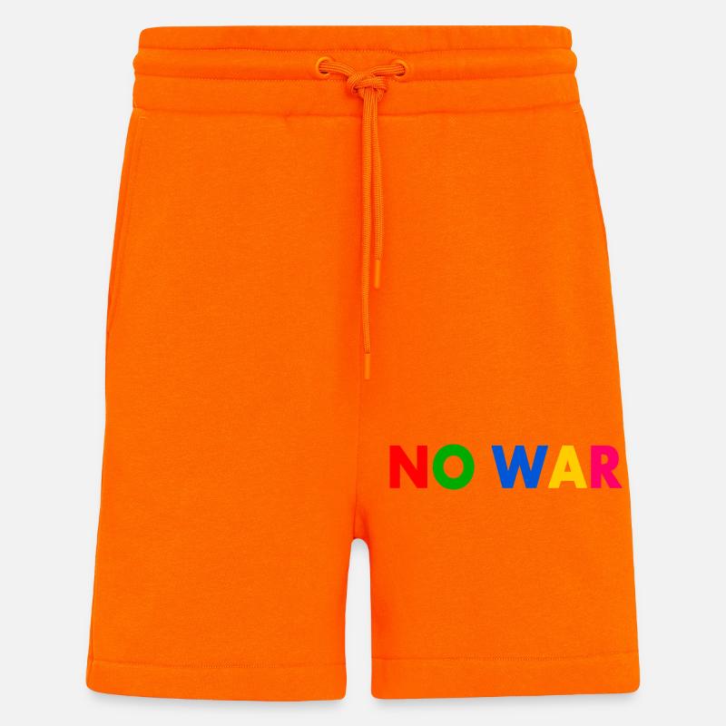 No war - Short bio décontracté fabriqué en UE - SUNSET ORANGE