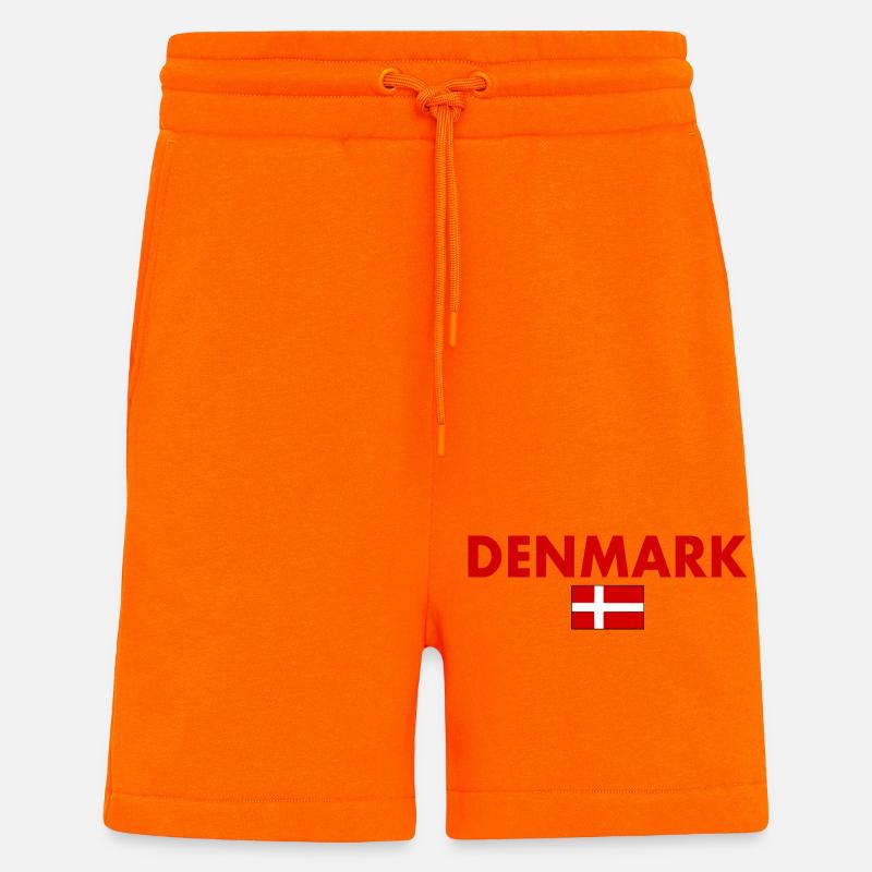 Danemark - Short bio décontracté fabriqué en UE - SUNSET ORANGE