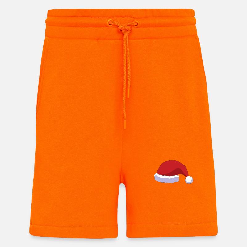 chapeau de père Noël - Short bio décontracté fabriqué en UE - SUNSET ORANGE