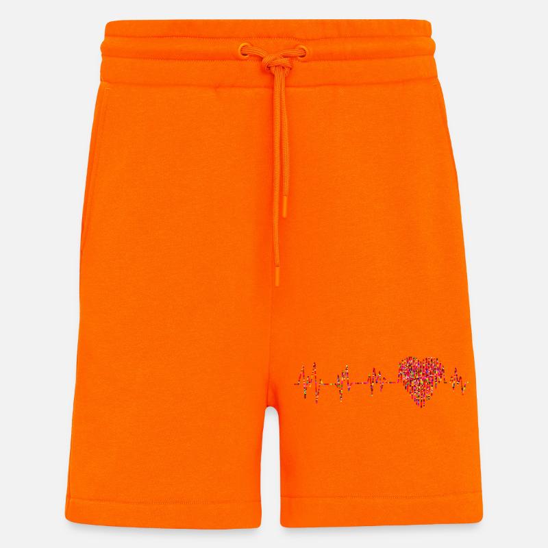 pulsation - Short bio décontracté fabriqué en UE - SUNSET ORANGE