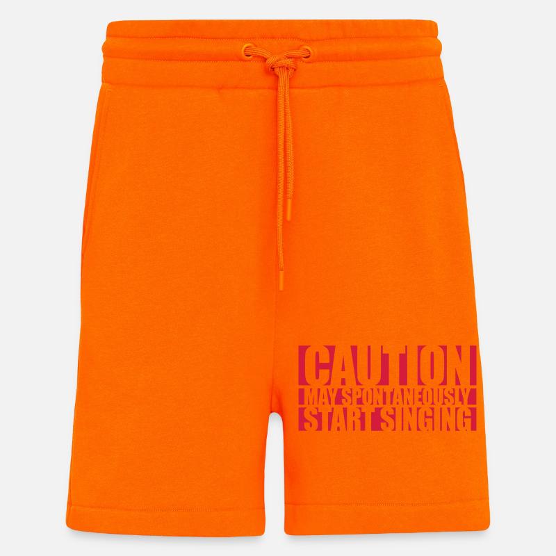 may spontaneously start singing - Shorts - made by SPREAD - SUNSET ORANGE