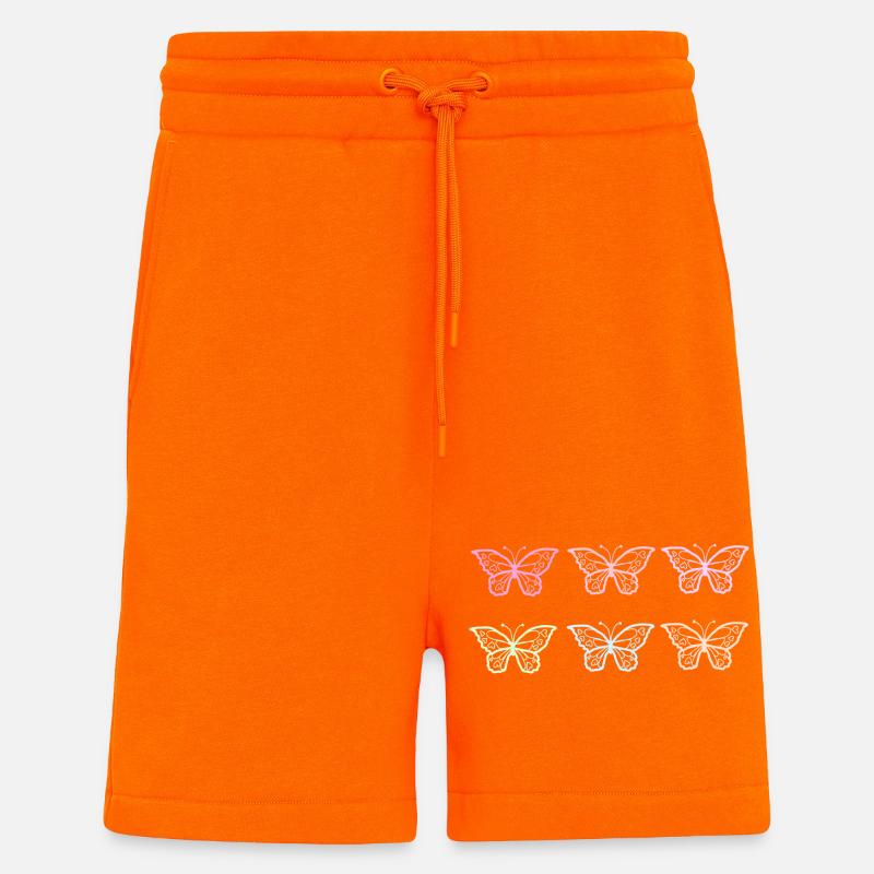 Cute Butterflies Pattern - Shorts - made by SPREAD - SUNSET ORANGE