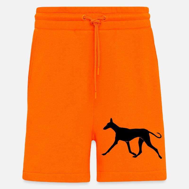Laufender Podenco - Shorts - made by SPREAD - SUNSET ORANGE