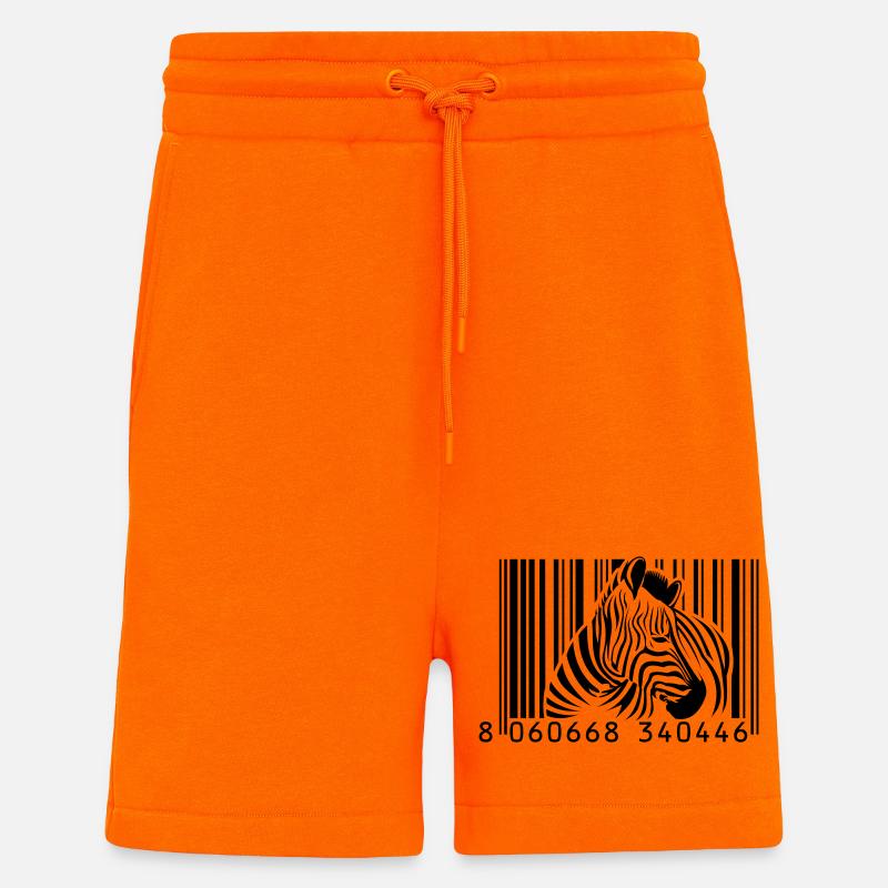Barcode Zebra - Shorts - made by SPREAD - SUNSET ORANGE