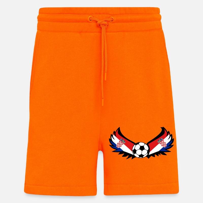 Fussball Kroatien - Shorts - made by SPREAD - SUNSET ORANGE
