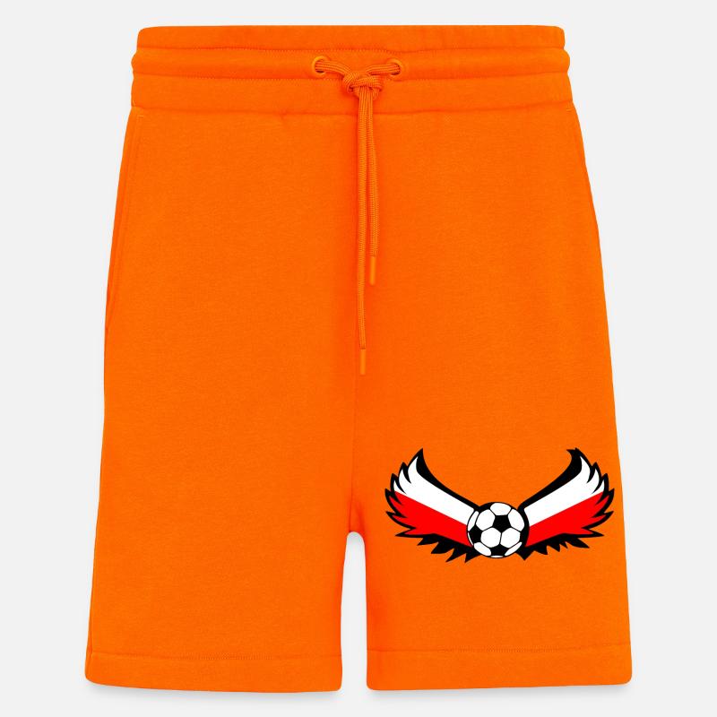 Fussball Polen - Shorts - made by SPREAD - SUNSET ORANGE