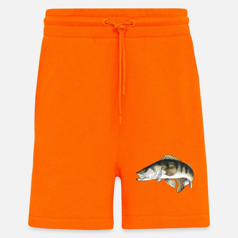 pike-perch - Short bio décontracté fabriqué en UE - SUNSET ORANGE
