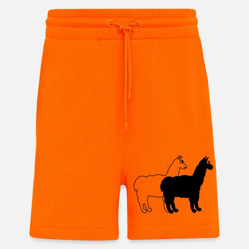 witzige Alpakas  - Shorts - made by SPREAD - SUNSET ORANGE