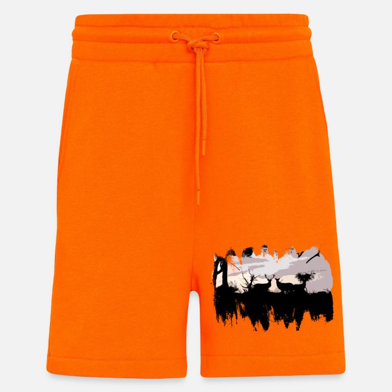 Hirschartigen im Ansatz - Shorts - made by SPREAD - SUNSET ORANGE