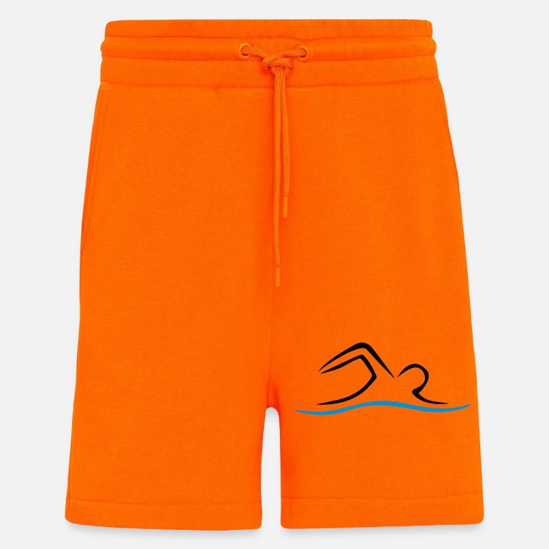 NAGE - Short bio décontracté fabriqué en UE - SUNSET ORANGE