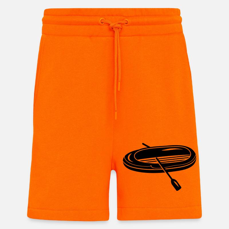 Schlauchboot mit zwei Paddel - Shorts - made by SPREAD - SUNSET ORANGE