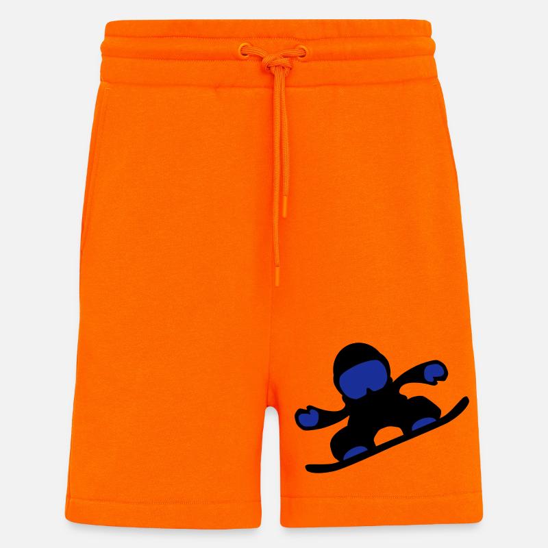 snowboardeuse - Short bio décontracté fabriqué en UE - SUNSET ORANGE