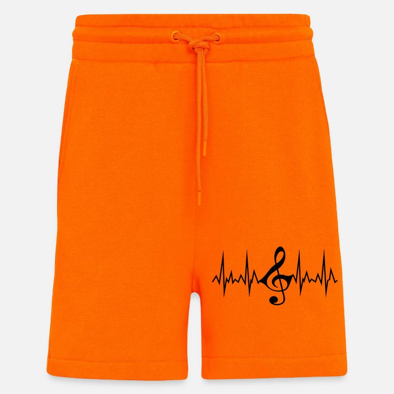 wavenotenschluessel - Short bio décontracté fabriqué en UE - SUNSET ORANGE