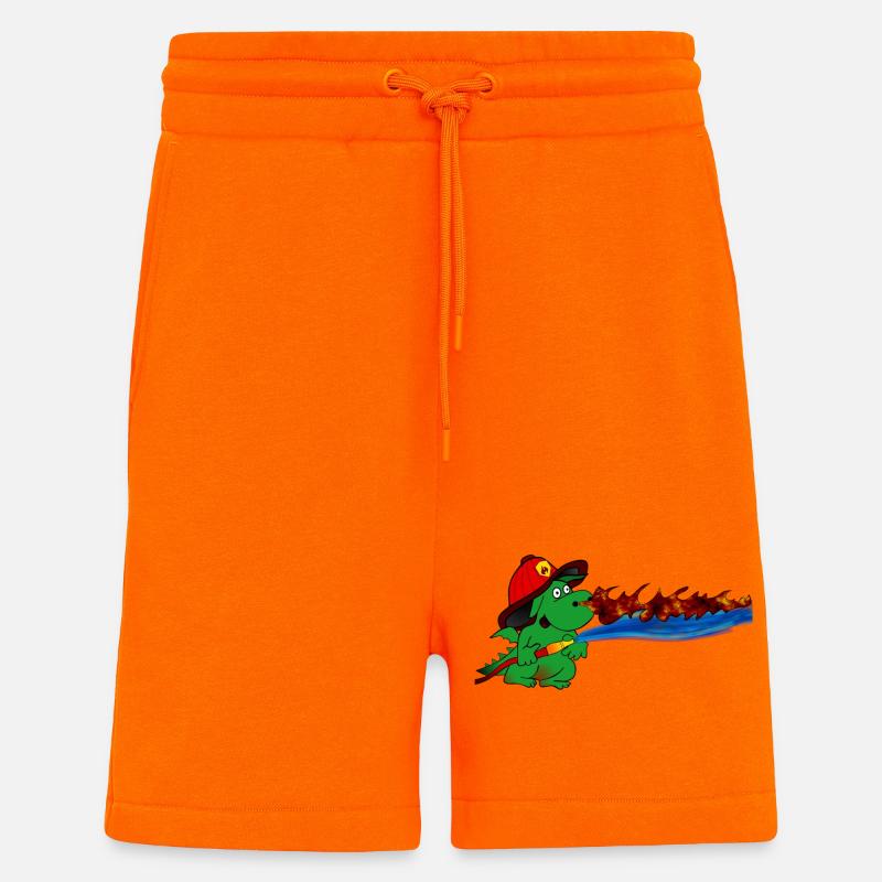 Feuerdrache Feuerwehrheld Geschenk - Shorts - made by SPREAD - SUNSET ORANGE