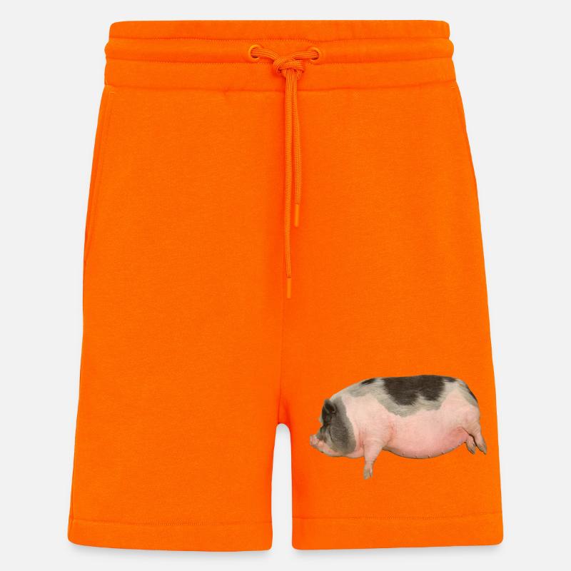 Bauernhof Schwein - Shorts - made by SPREAD - SUNSET ORANGE
