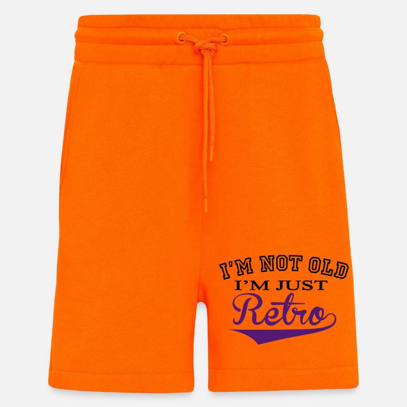 Not Old....Retro - 2 Colour - Shorts - made by SPREAD - SUNSET ORANGE