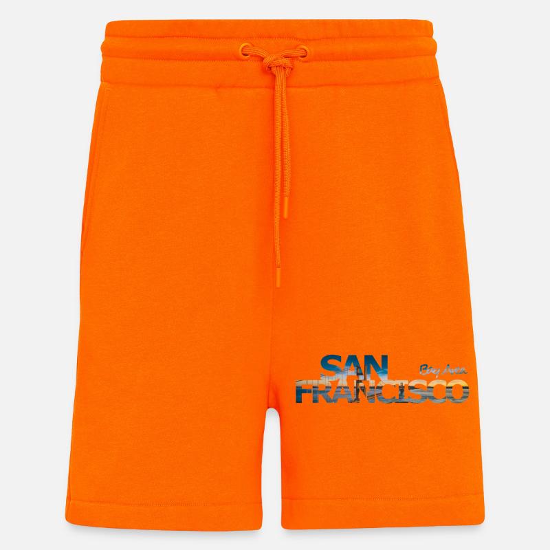 San Francisco Bay Area - Geschenk - Shorts - made by SPREAD - SUNSET ORANGE