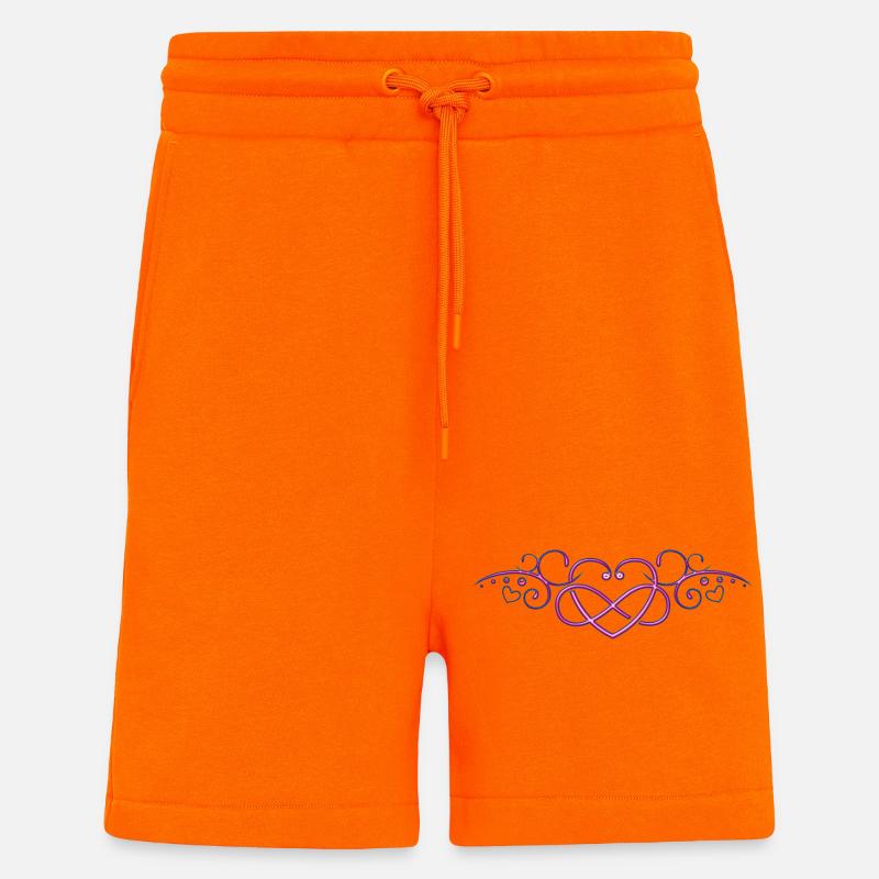 Herzen mit Unendlichkeitszeichen, pink - Shorts - made by SPREAD - SUNSET ORANGE