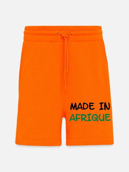 Made in AFRIQUE ! - Short bio décontracté fabriqué en UE - SUNSET ORANGE
