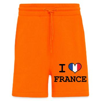 I Love France - Short bio décontracté fabriqué en UE - SUNSET ORANGE - Devant