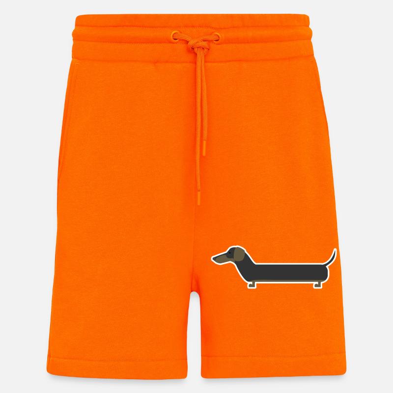 teckel - Short bio décontracté fabriqué en UE - SUNSET ORANGE