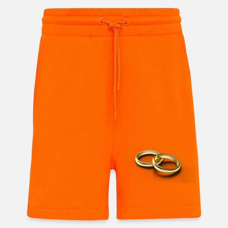 Goldene Ringe Hochzeitsthema - Shorts - made by SPREAD - SUNSET ORANGE