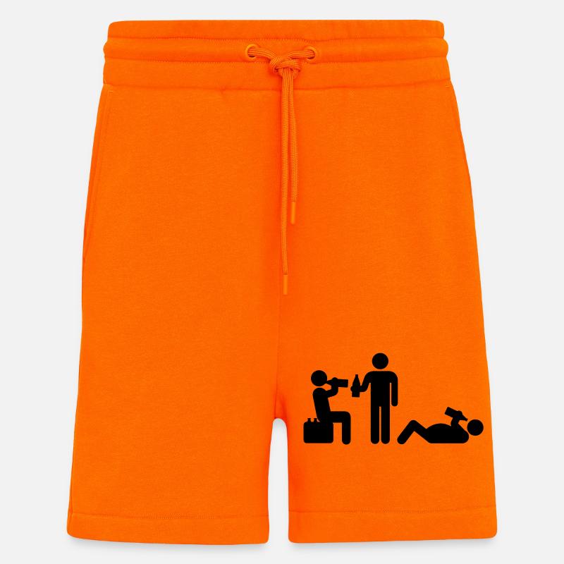 boozy alcohol vodka beer drunk drinking - Shorts - made by SPREAD - SUNSET ORANGE