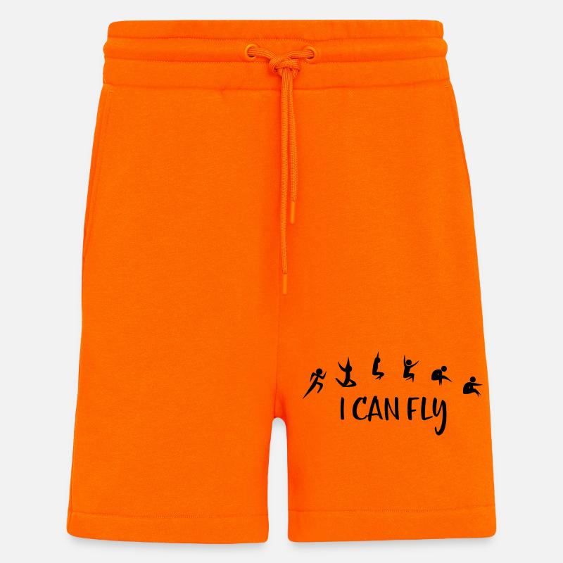 Saut en longueur - Short bio décontracté fabriqué en UE - SUNSET ORANGE