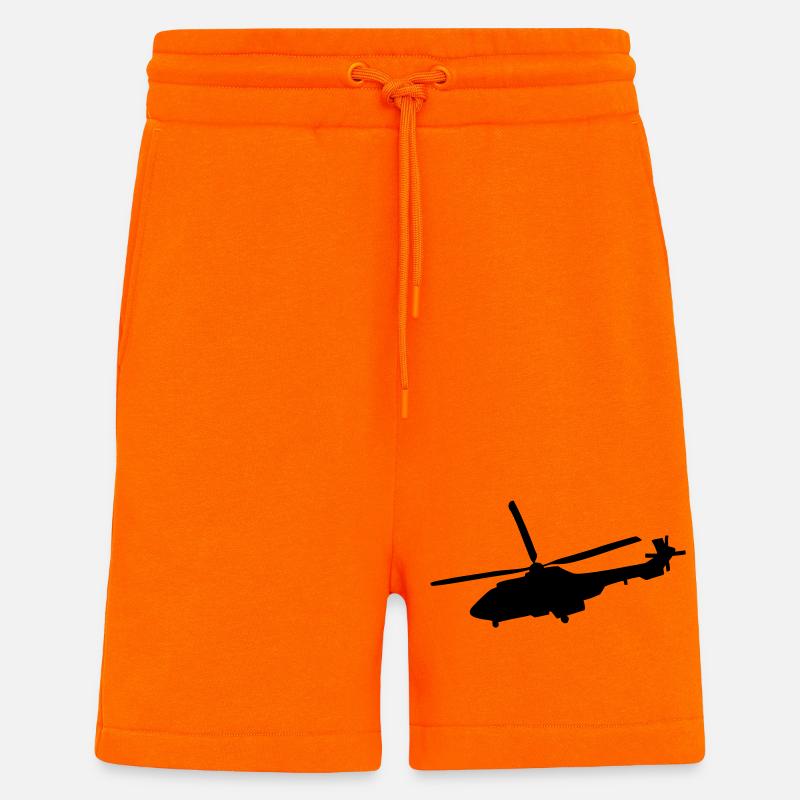hélicoptère - Short bio décontracté fabriqué en UE - SUNSET ORANGE
